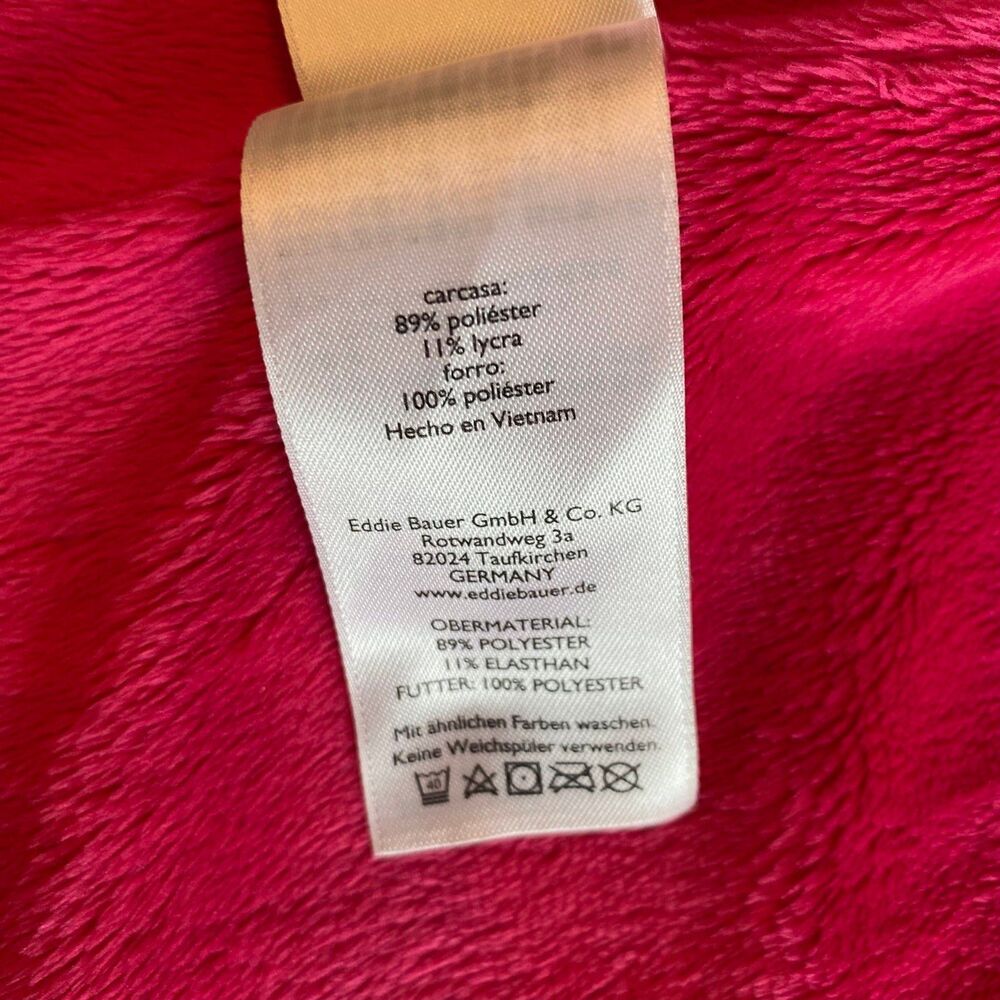 Eddie Bauer Jacket Women's Size M Gray Pink Fleece Soft Shell Full Zip Hooded - Picture 5 of 9